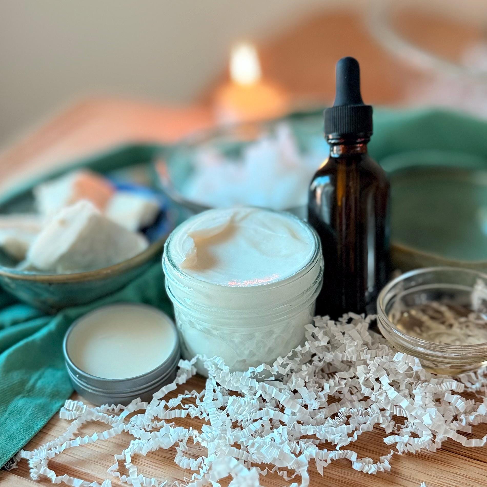 Shea Butter, Serum, and soothing Skin Balm -  A Winter Moisturizer Trio
